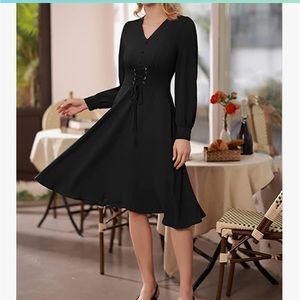 Black vintage styled victorian dress